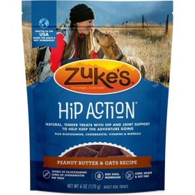 Zukes Hip Action Dog Treats Peanut Butter & Oats Recipe (Option: 6 oz) Zukes Hip Action Dog Treats Peanut Butter & Oats Recipe (Option: 6 oz)